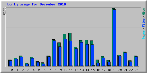 Hourly usage for December 2018