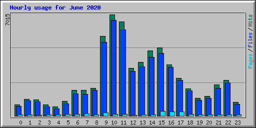 Hourly usage for June 2020