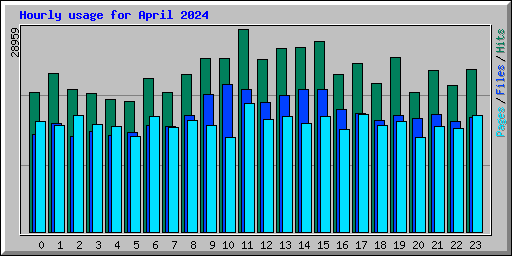 Hourly usage for April 2024