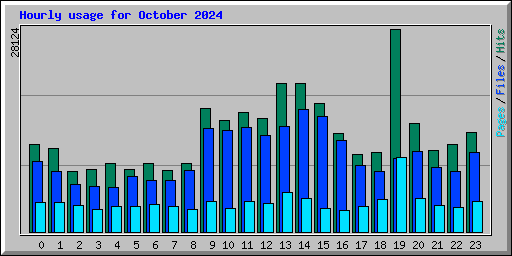 Hourly usage for October 2024