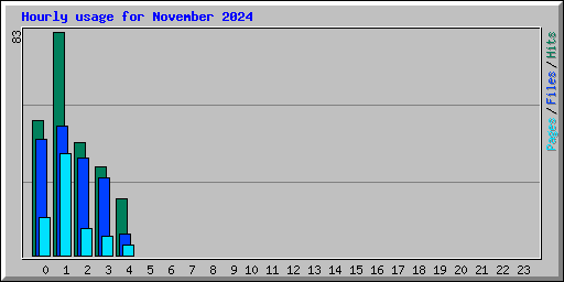 Hourly usage for November 2024